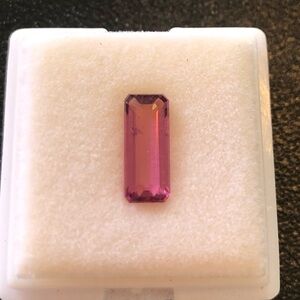 Pretty Purple Tourmaline Octagon 1.5ct Loose Gemstone for Jewelry Making